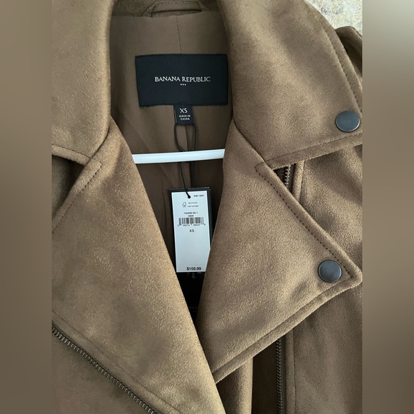 NWT! Banana Republic Factory Faux Suede Moto Jacket - Picture 4 of 4